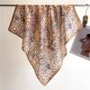 Vintage Scarves for Women Shawl Floral Print Soft Satin Hijab Scarf Female 70*70cm Luxury Brand Square Shawls Scarfs For Ladies