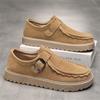 British style retro soft-soled casual leather shoes youth large size snail shoes driving shoes board shoes