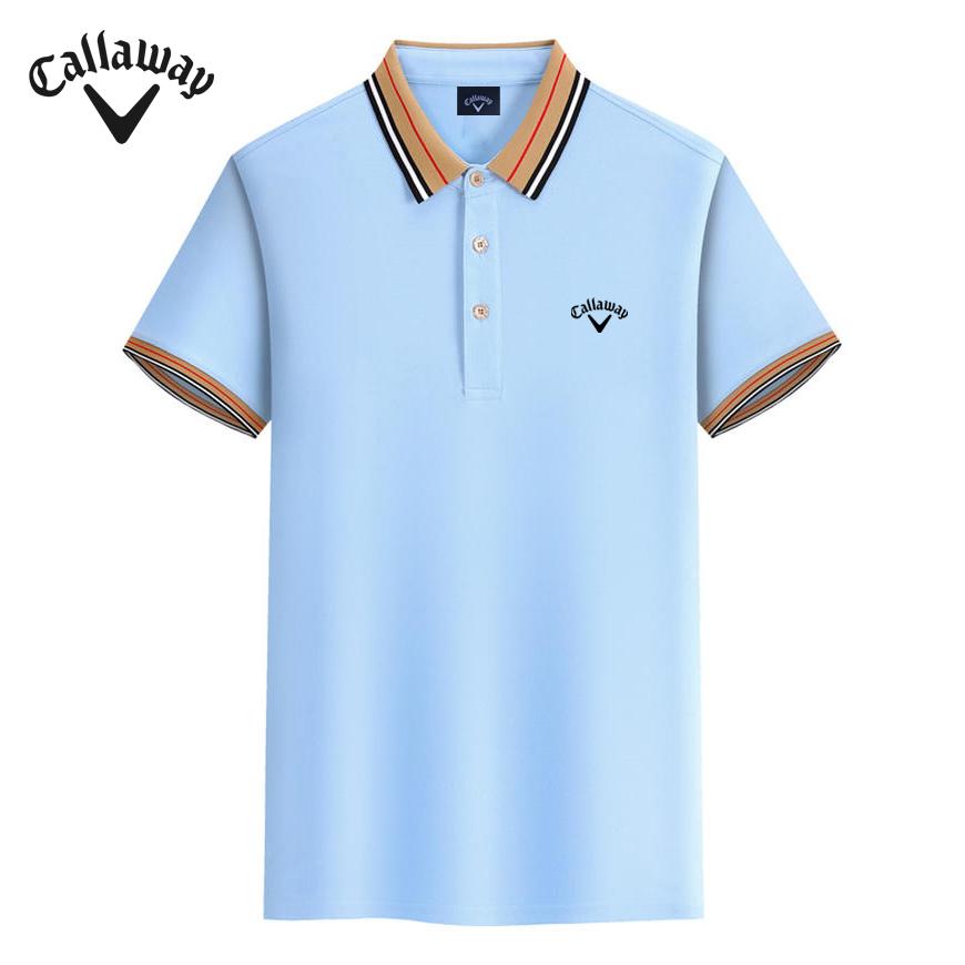 

Callaway Summer 2025 New Embroidered Business Casual Lapel Polo Shirt, Comfortable New Skin Couple Polo Shirt XL