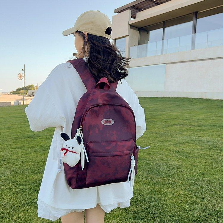 Schoolbag Japanese ins new schoolbag for college students simple tie-dye niche large-capacity junior high school and high school students backpack