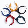 Sweet Polka Dot Print Bowknot Hair Hoop Women Wide Band Cloth Headband Headwrap