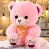 Lindo muñeco de peluche de oso de peluche, juguete de peluche para niña, muñeco de oso para abrazar con corazón, muñeco de trapo, regalo de cumpleaños para niños