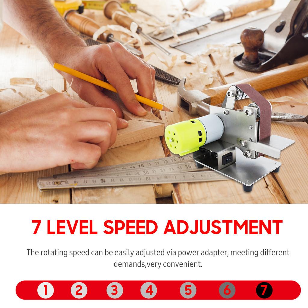 7 Speed Cutter Edges Sharpener Multifunctional Grinder Mini Electric Belt Sander Adjustable Polishing Grinding Machine