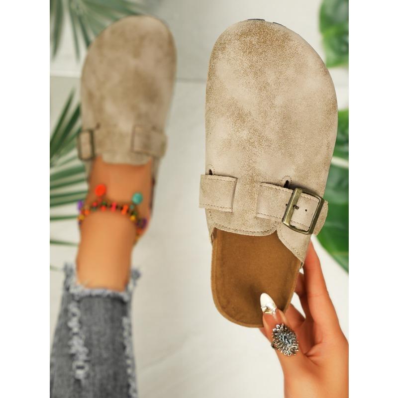 

Баотоу тапочки женские пара пробка шлепанцы желание обувь большого размера повседневные полушлепанцы ленивая обувь тренд 36