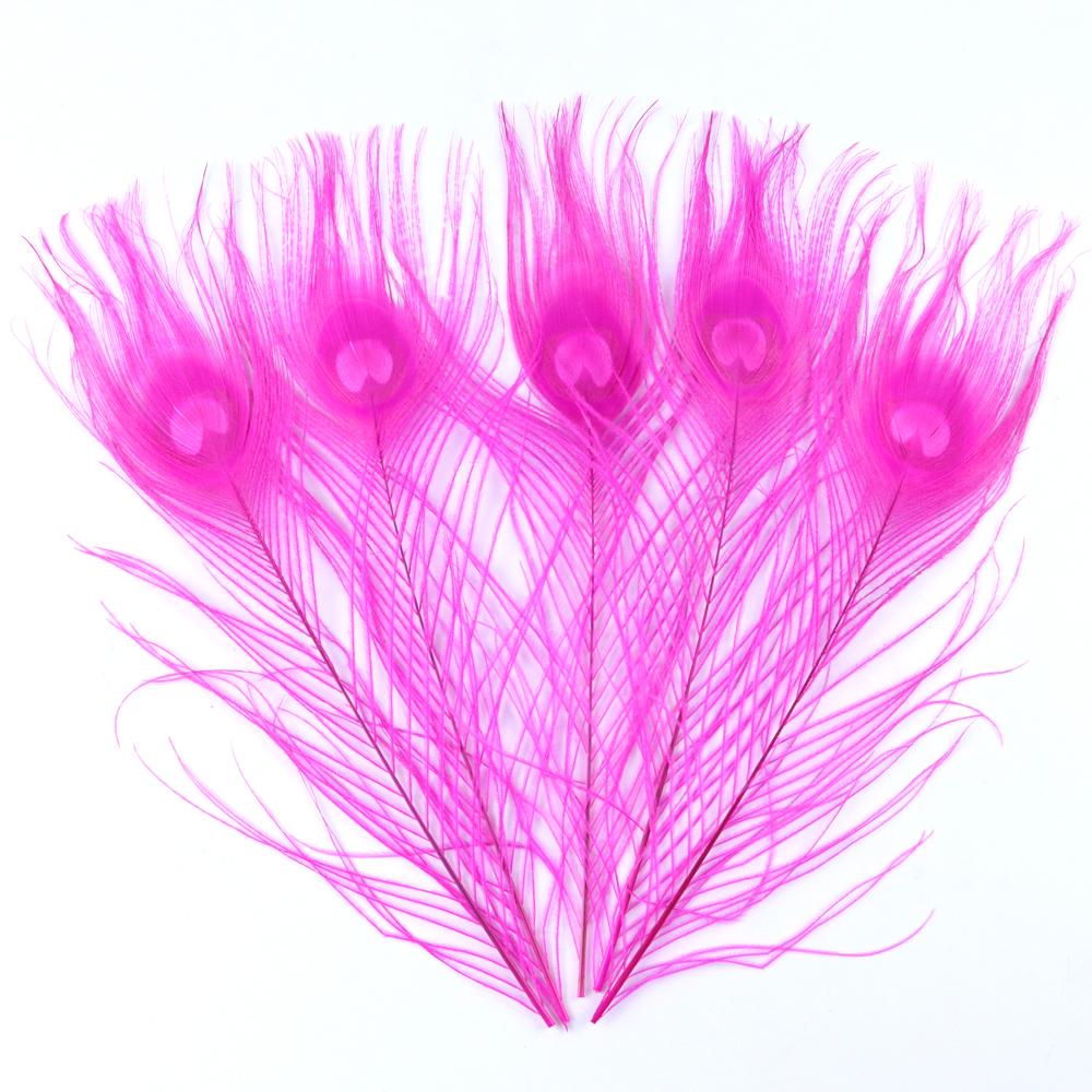 Dyed Peacock Feather 25-30cm for DIY Craft Vases Creative Hat Costume Party Wedding Carnaval Holiday Floral Decoration