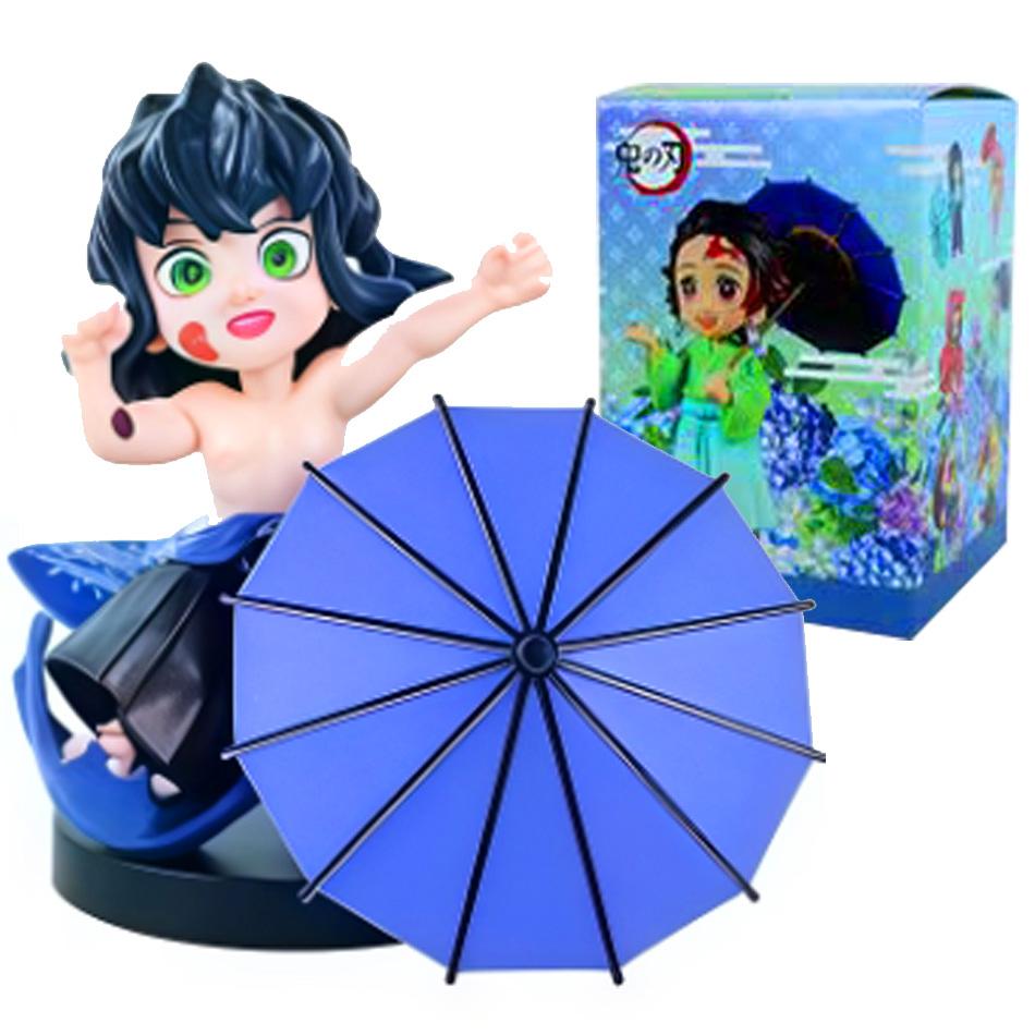 Genuine Blind Box Figure Plum Rain Series Kochou Shinobu Tomioka Giyuu Kanroji Mitsuri Mystery Box Figure Toy Gift