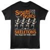Spooky Scary Skeletons - Funky Decorative - Black Adult Short Sleeve T-Shirt