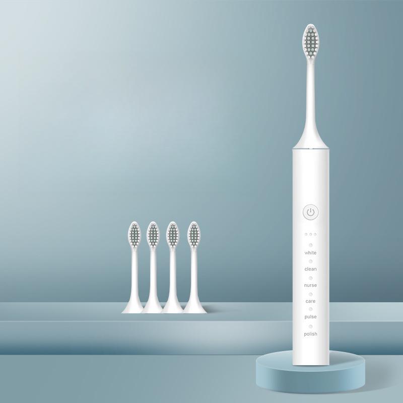 Brosse à Dents Électrique pour Hommes et Femmes Rechargeable Ultrasonique à Poils Doux Brosse à Dents Domestique de Voyage en Extérieur