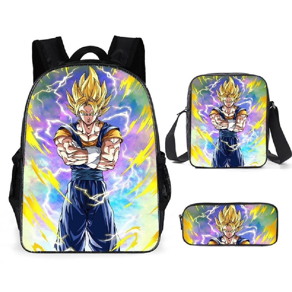 Dragon Ball Student School Bag Cartoon Dragon Ball Super Children'S Backpack, Satchel Pencil Case