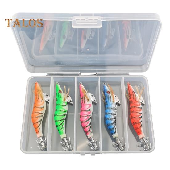 

5 шт. 10 см/12 г светящаяся приманка в виде креветки с крючком для ловли кальмара, реалистичная бионическая искусственная приманка для ловли соленой воды, пресноводного окуня, судака, форели, аксессуары для рыбалки 5pcs