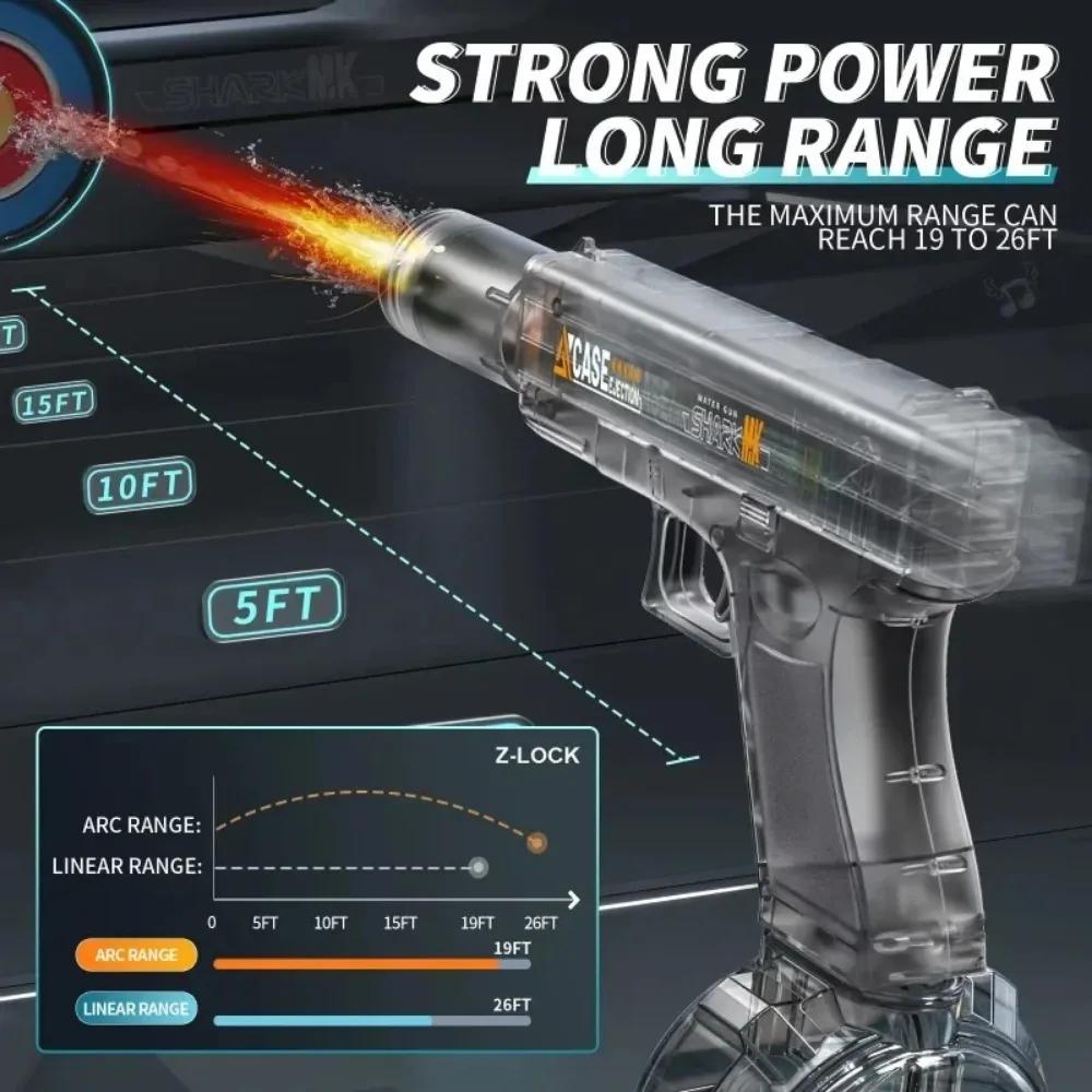 Automatic Glock Electric Water Gun Large Capacity Water Blaster for Summer Beach Pool Party Water Fighting Toys for Kids Adults