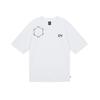 Opeunyadeu (Owai) Terry Round Logo V-Neck Tee - White