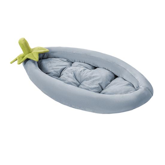 

Eggplant Cats Bed Vegetable Shape Pet Sofa with Removable Cushion Joint Support Cute Pet Bed for Cats Small Dogs Kittens S