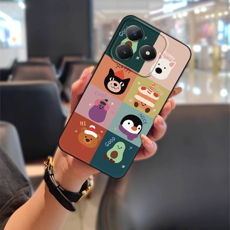 Full wrap Fashion Design Phone Case For Realme C63 4G/C61 4G Protective Cartoon Phone Pouch Anti-knock Anti-dust TPU