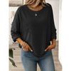 2025 New Women's Casual Long-sleeved Round Neck Regular Clean Multi-color Women's Top T-shirt