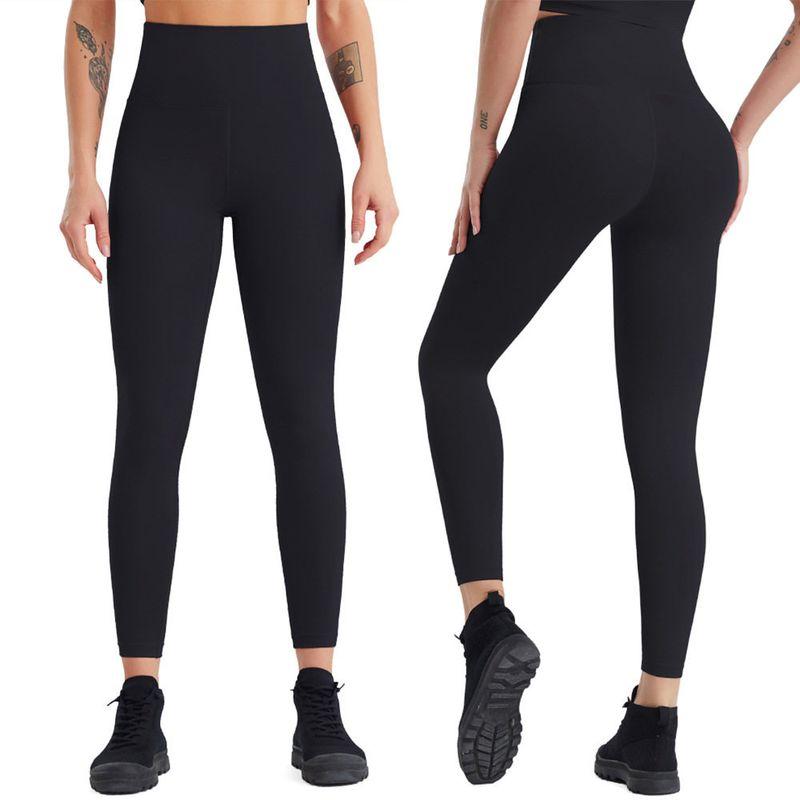 

Fashion Yoga Pants Women s High Waist Running Hip Raise Pro Fitness Pants Violently Sweat Quick-Drying Nude Feel Sports Tight Pants Shadow Black S