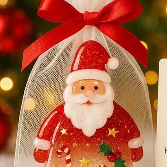 Little Pocket Christmas Hug Small Resin Santa Claus Ornaments with Encouragement