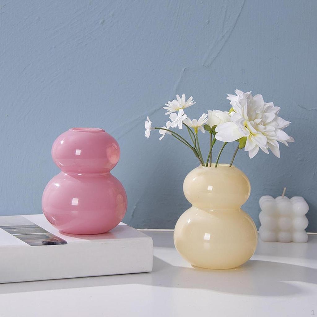 Gourd Shaped Flower Vase Decorative Birthday Gifts Floral Arrangement Tabletop Decoration for