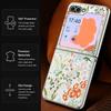 Vintage Strawberry Flower Print Case For Samsung Z Fold 8 Ultra 7 6 5 Luxury Plating Leather Skin Hard Phone Cover For Galaxy Z Fold8 Fold7 Fold6