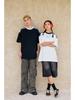 Trendy Unisex Color Block Drop Shoulder T-Shirt – Blue Edition