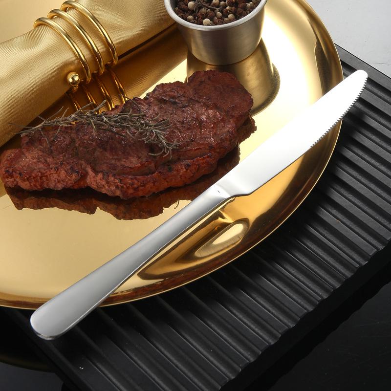 Europäisches Edelstahl-Tischmesser - Erwachsenes Steak-Tischbesteck im westlichen Stil für Zuhause & Hotel