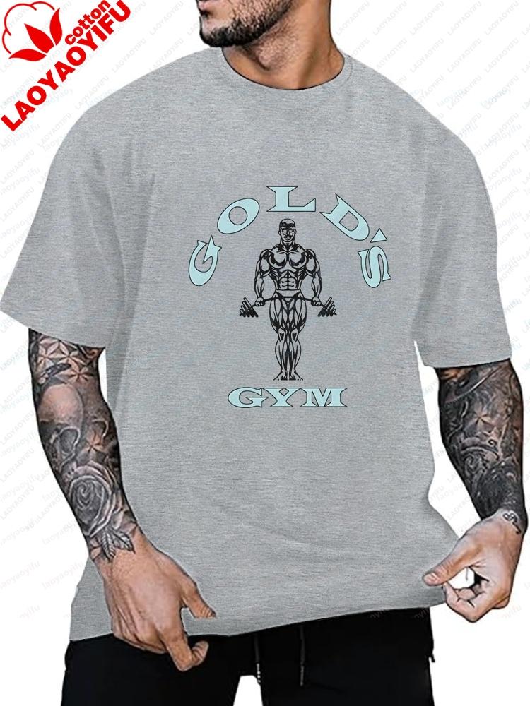 Newly Launched Unisexs Fitnessthemed Shirt GYM Trendy Shortsleeved Shirt Suitable for Both Unisex and Unisex Pure Cotton Tshirt