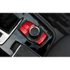 Middle Console Multimedia Button Cover For BMW 3 4 Series 2013-2018 Red Aluminum