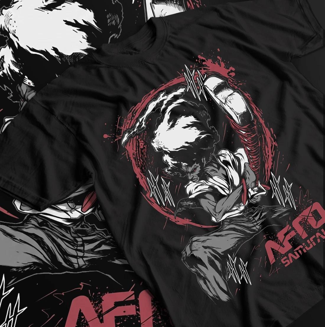 Afro Samurai Unisex T-Shirt Afro Samurai Japanese Ninja Anime Manga All Size. M