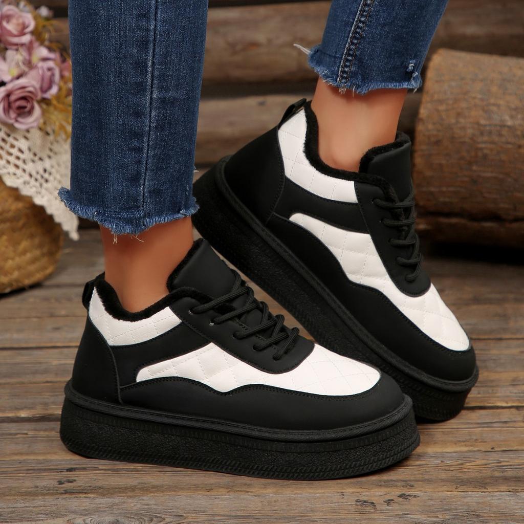 Fashion Women's 2025 New Winter Thick-soled Snow Boots Warm Cotton Shoes Piled Thickened Waterproof Riding Boots Short Boots