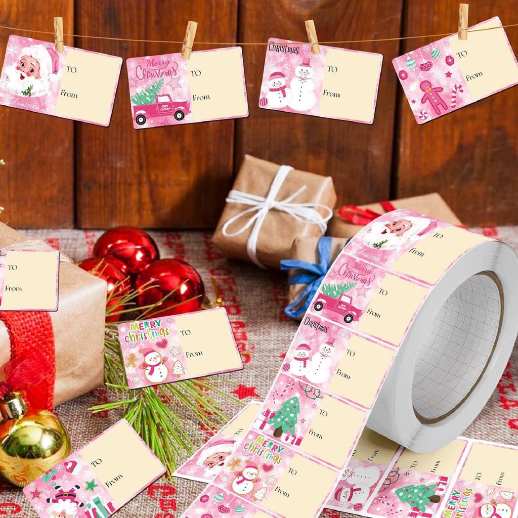 210 ks Vánočních jmenovek - Jmenovky na vánoční dárky - Pro ženy muže děti - Vánoční balicí papír - Vánoční dekorace -