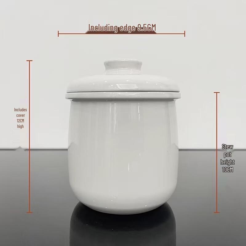 

ZISIZ Ceramic Double Boiler Stew Pot Set