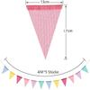 1Pc Colourful Jute Linen Pennant Flags For Festival Bunting Banners Party Wedding Hanging Banner Party Garland Home Decor
