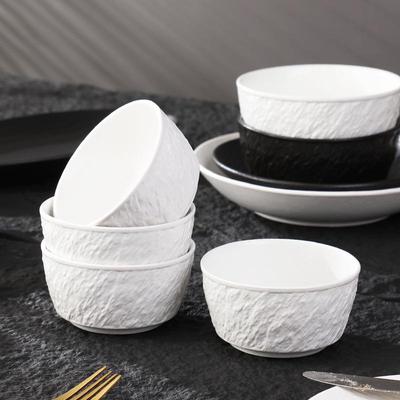 Nordic Style Large Ceramic Bowl: Round Underglaze Design, Thickened for Heat Resistance, Perfect for Soup, Salad, or Noodles.