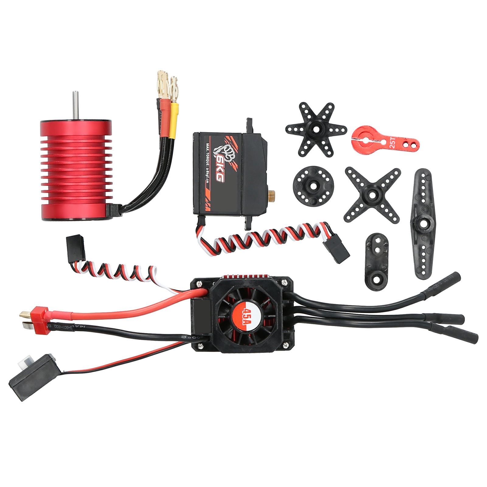 

SURPASSHOBBY F540 4370KV Безколекторний Двигун 45A ESC 6kg Металева Сервомашинка Керма 25T Набір Важелів Керма