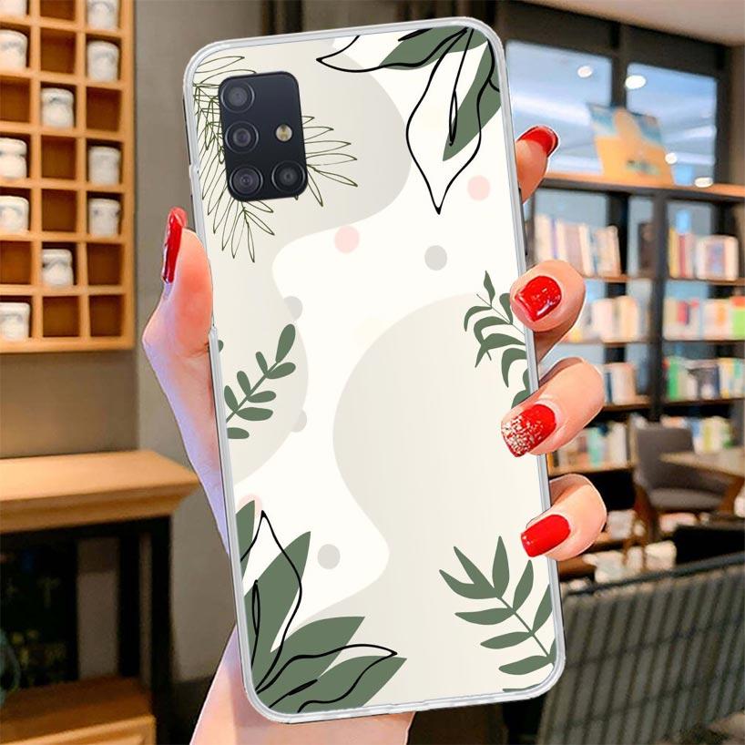 Abstract Women Face Line Cover Phone Case For Samsung Galaxy A12 A22 A32 A52 A72 A02S Phone Case Note 20 Ultra 10 S10 Plus A51 A
