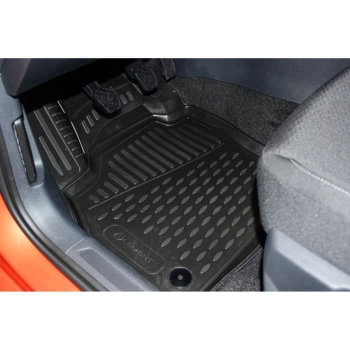 Tapis De Sol En Caoutchouc 3D - J&amp;J AUTOMOTIVE - Volkswagen Polo 2017 - Noir - Sur Mesure - Antidérapant