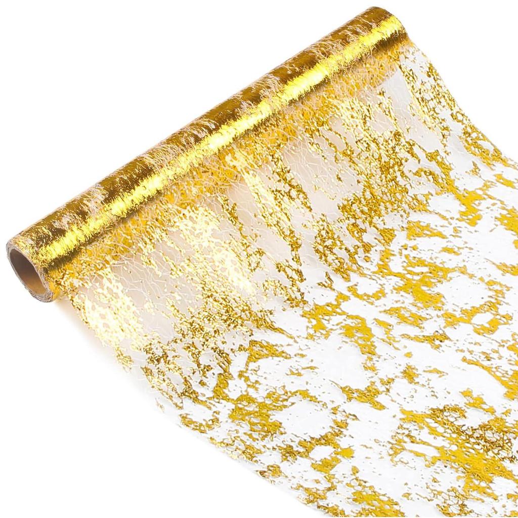 Exclusive Irregular Texture Hot Stamping Foil Table Runner and Placemat for Wedding Decor and Gift Packaging
