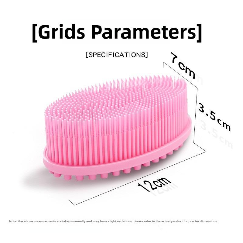 Silicone Body Scrubber Bath Shower Sponge Dry Bath Brush for Body Massager Bast Exfoliating Silicone Bathing Scrubber Body Brush