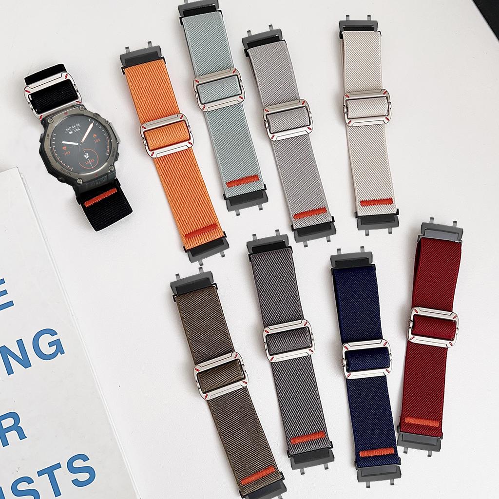 Nylon Loop Strap For Huami Amazfit T-REX 3/2 Smart Watch Band Women Men Bracelet For Amazfit T-Rex/T-Rex Pro Wristband Correa