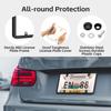 License Plate Cover & Frames, 2 Pack Clear License Plate Protector, ABS Car Front/Rear License Plate Frame With Screws Caps, Fit Any Standard US