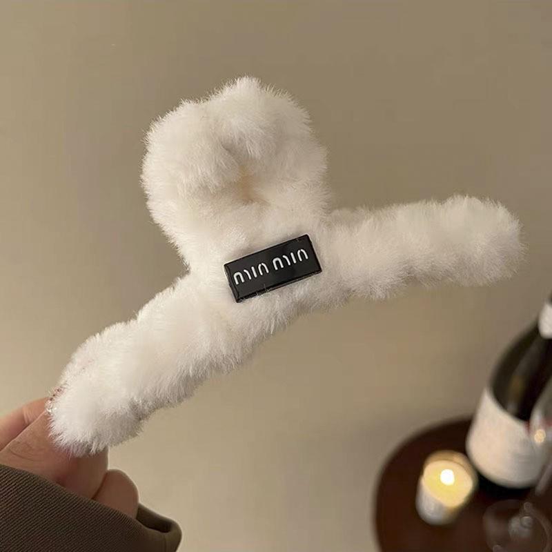Large Plush Hair Clip: Autumn/Winter Volumizing Shark Clip for Women