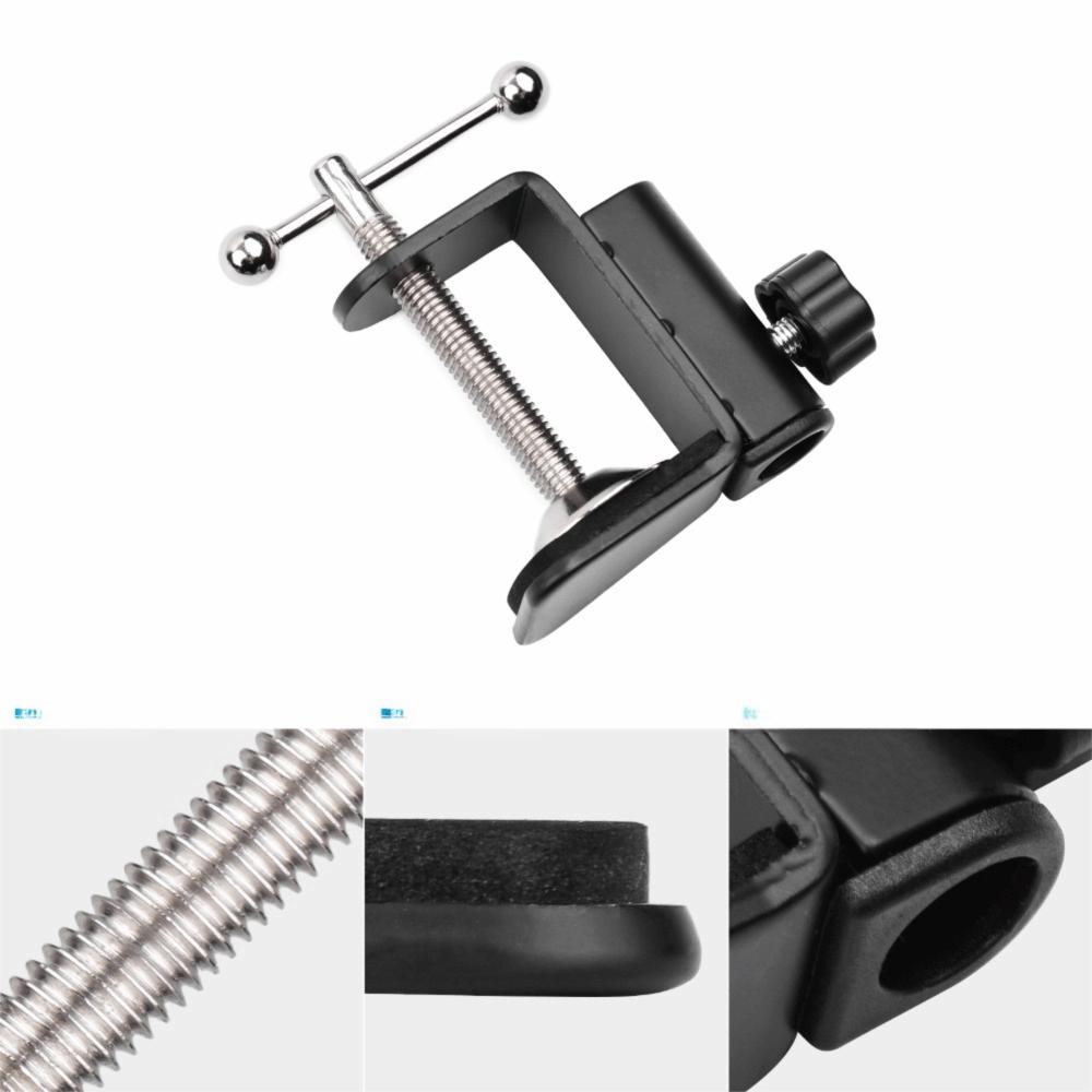 2pcs Adjustable Positioning Screw Microphone Stand Clamp Table Clamp C-Shaped Clamp Mic Suspension
