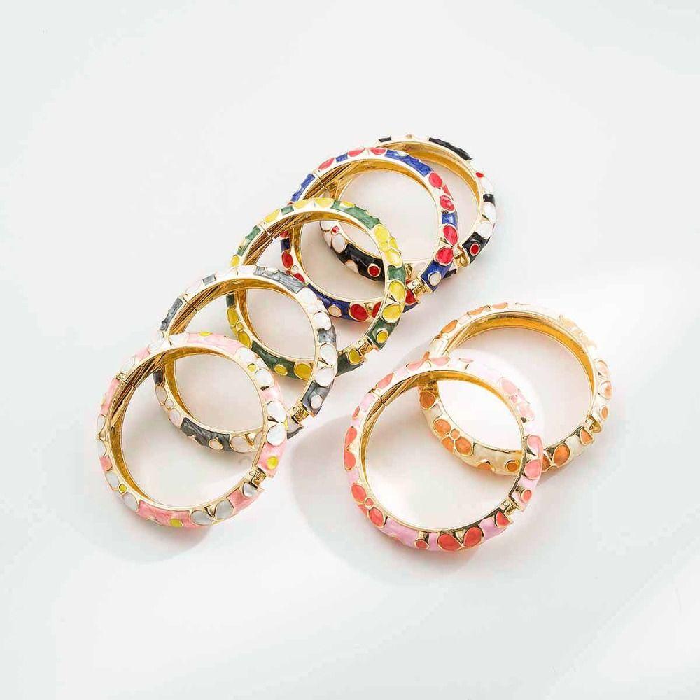 Chinese Style Vintage Cloisonne Bangle Traditional Women's Hand Bracelet  Girls