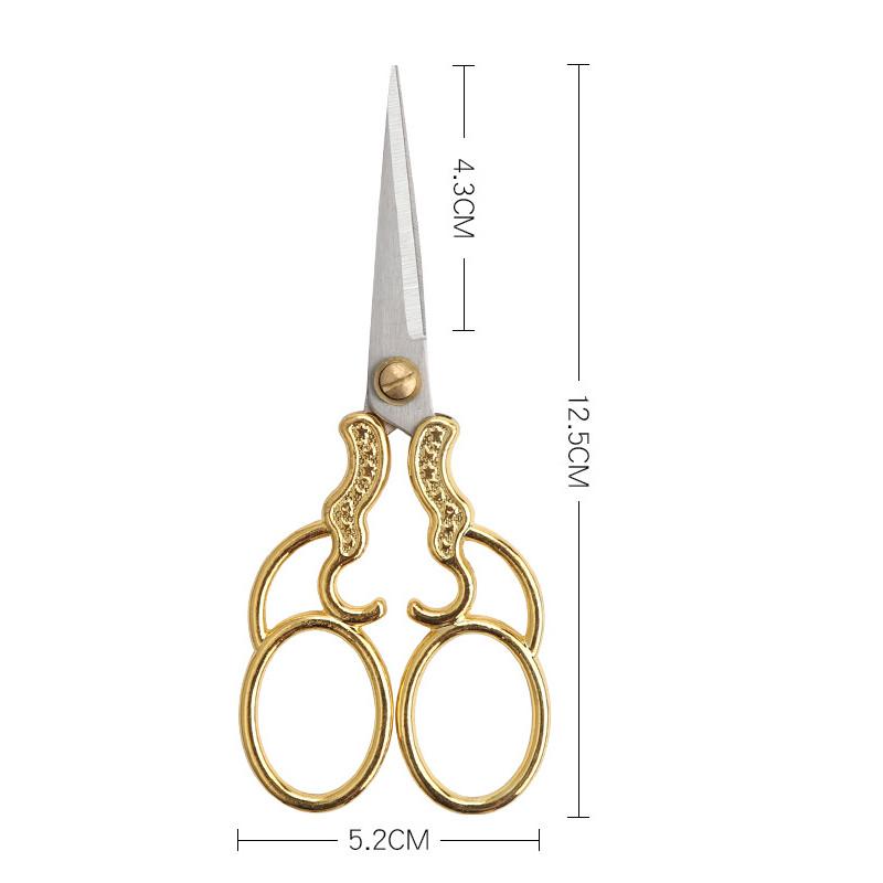 Vintage Stainless Steel Paper-cut Embroidery Scissors Multicolor DIY Handmade Thread Fabric Scissors
