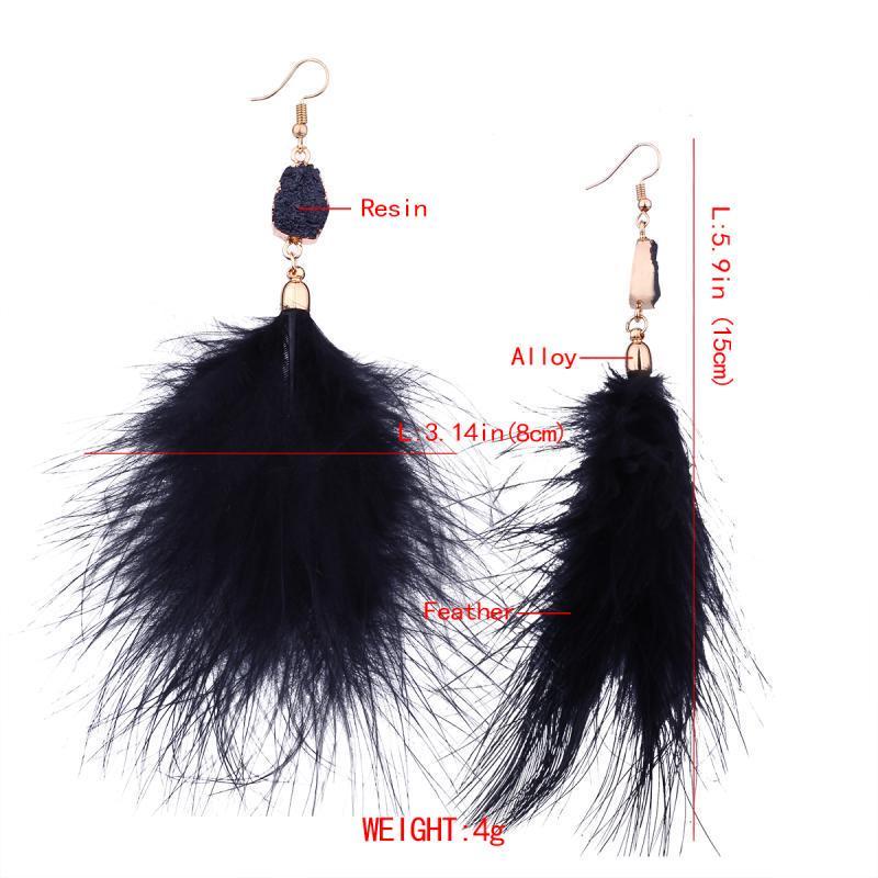 Women's Lightweight Feather Dangle Earrings Jewelry Party Decoration Gifts Earrings for Women Boho Feather Earrings