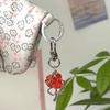 Lucky Four Leaf Clover Keyring Metal Pendant Glass Crystal Beaded Keychain Women's Handbag Lucky Pendant Fashion Gift Jewelry