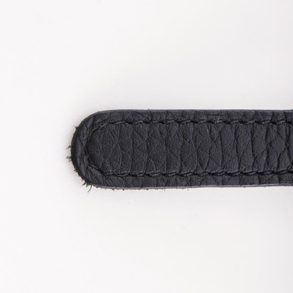 HERMES Dogon Duo Purse black Togo unisex Used