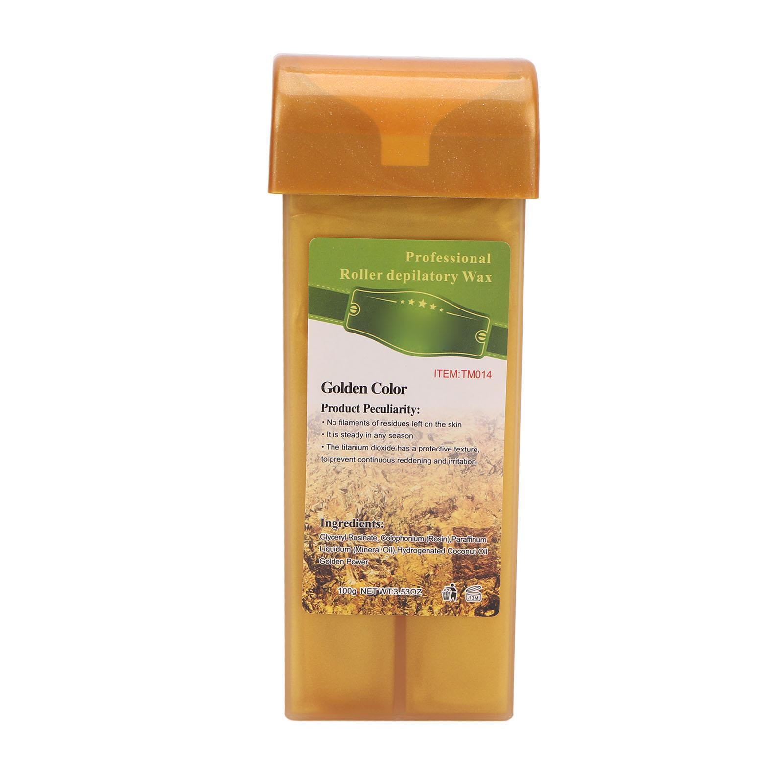 

Віск для депіляції в рулонах Чоловіки Жінки Безпечний віск для м’якої епіляції для рук, ніг 3,5 унції Gold