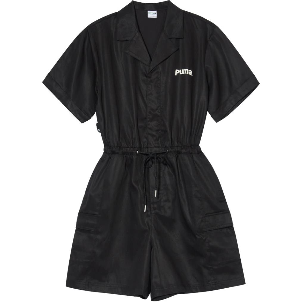 PUMA Women s Downtown Short Sleeve Romper Black 624108-01 S