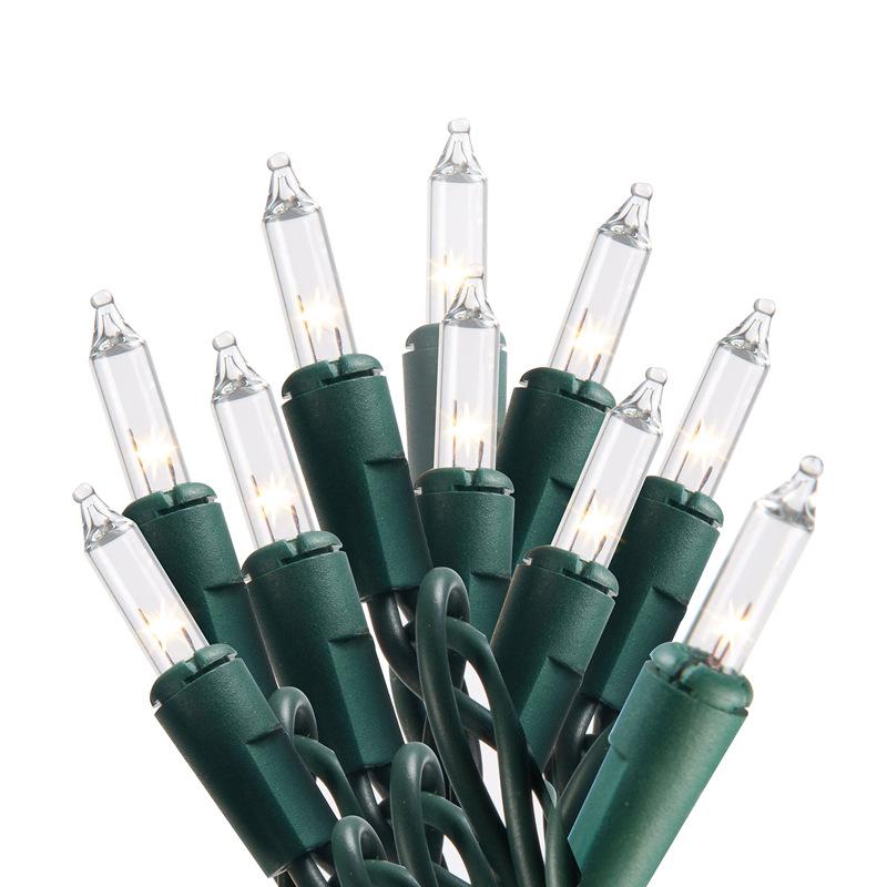 UL588 US Standard Outdoor Waterproof 100-Light Christmas String with Clear Tungsten Filament